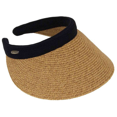 Braided Toyo Clip On Sun Visor - Karen Keith Visor Cap Great hats by Karen Keith TV89B Toast