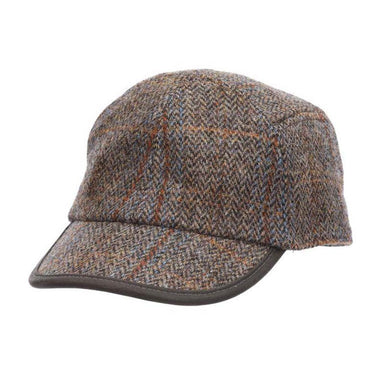 Talese Harris Tweed Wool Baseball Cap - Stetson Hat Cap Stetson Hats STW366-GREY Grey OSFM