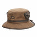 Tarp Cloth Bucket Hat with Side Pockets - Stetson Hats Bucket Hat Stetson Hats STW376 Brown Medium 