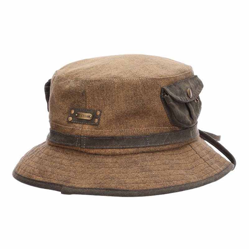 Tarp Cloth Bucket Hat with Side Pockets - Stetson Hats, Bucket Hat - SetarTrading Hats 
