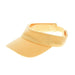 Terrycloth Sun Visor - Boardwalk Style Visor Cap Boardwalk Style Hats da1795yw Yellow  