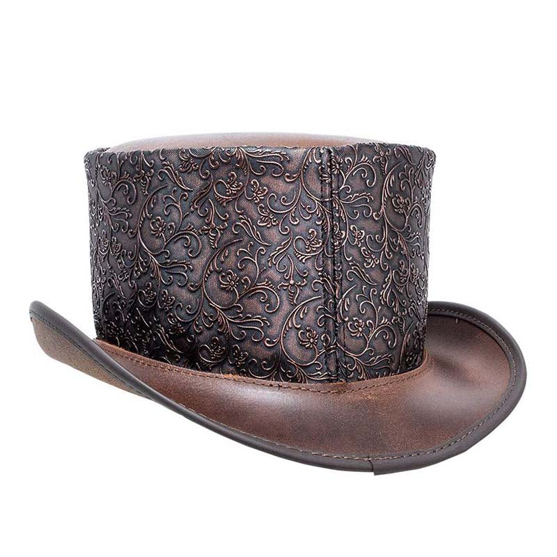 The Gent Leather Top Hat - Steampunk Hatter Top Hat Head'N'Home Hats    