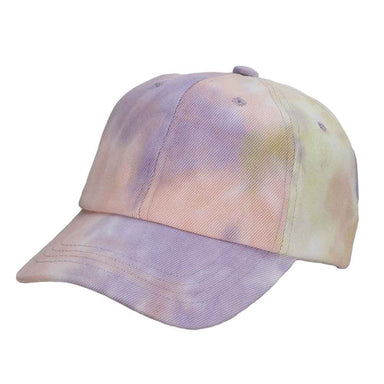 Tie Dye Cotton Baseball Cap for Ladies - Cappelli Straworld Hats Cap Epoch Hats CSW410-PP Purple OS 