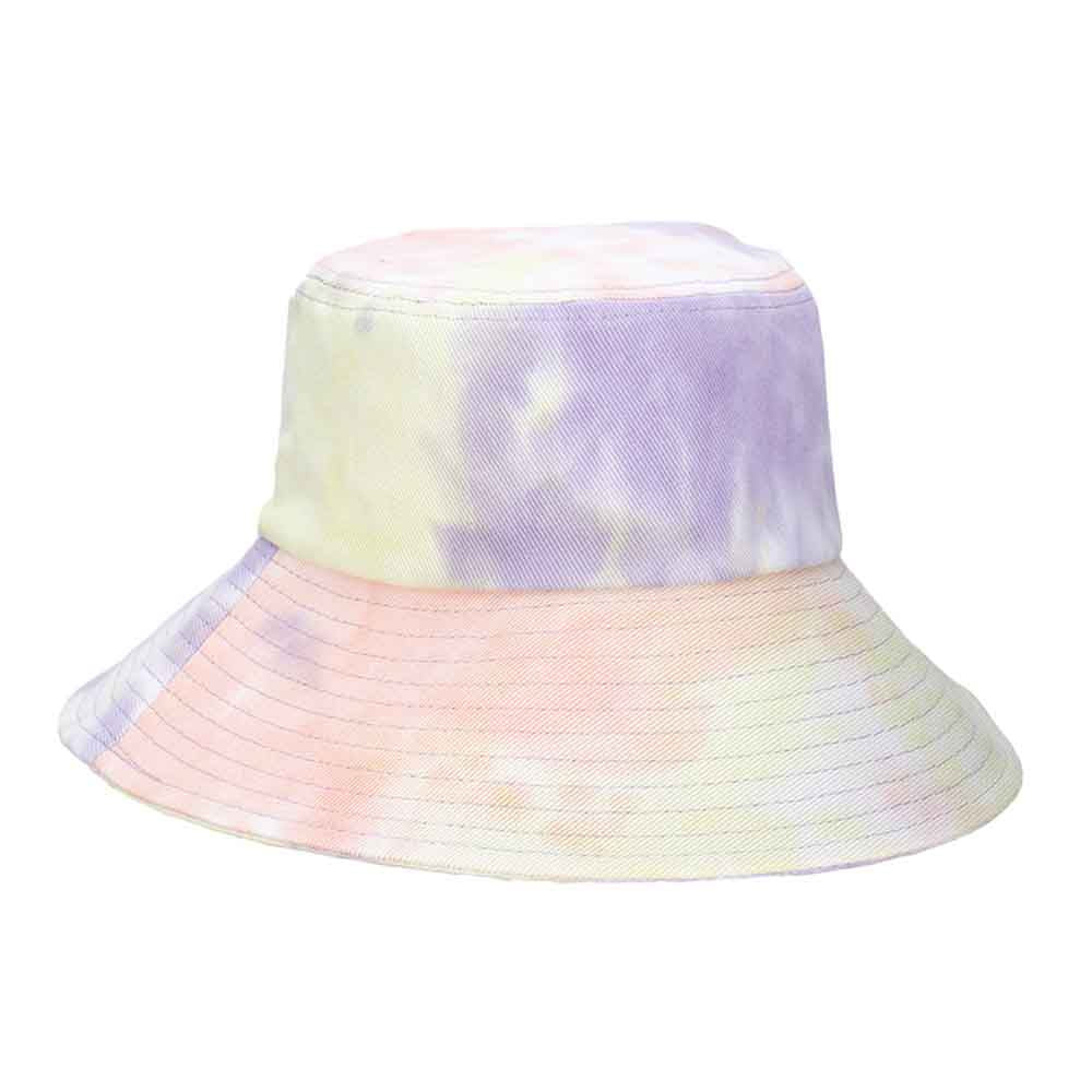 Tie Dye Splash Cotton Bucket Hat - Cappelli Straworld Bucket Hat Cappelli Straworld CSW411PK Pink Medium (57 cm) 