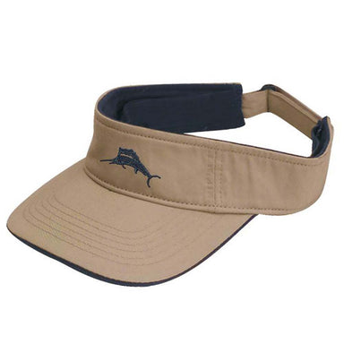 Tommy Bahama Twill Golf Sun Visor Visor Cap Tommy Bahama Hats TBV2-KAKI Khaki  
