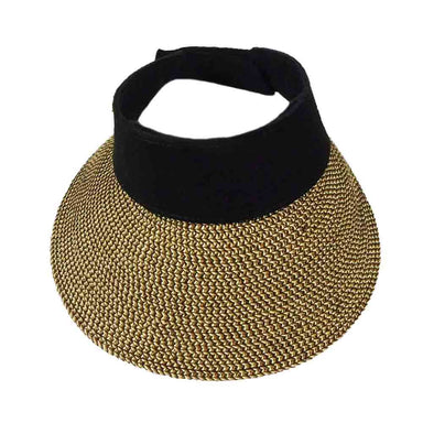 Tweed Straw Sun Visor with Canvas Band - Milani Hats, Visor Cap - SetarTrading Hats 