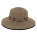 Tweed Straw Tiffany Brim Summer Hat - Sun 'N' Sand Hats, Wide Brim Hat - SetarTrading Hats 