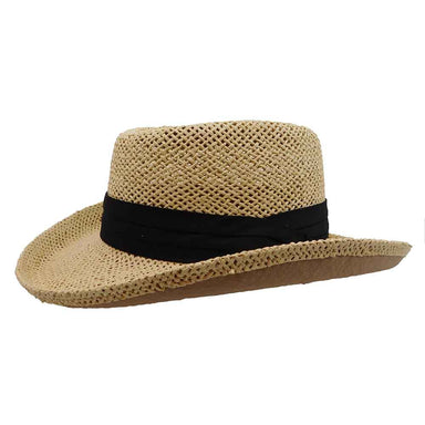 Twisted Toyo Gambler Hat with Black Band - Milani Hats, Gambler Hat - SetarTrading Hats 