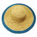 Two Tone Natural Raffia Beach Hat - Sophia Hat Collection Floppy Hat Something Special LA WSRA483BL Blue Medium (57 cm) 