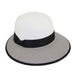 Two Tone Small Brim Facesaver Hat - Jeanne Simmons Hats Facesaver Hat Jeanne Simmons js8202gy White / Grey  