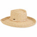 Two Tone Wide Brim Gambler Hat with Shells Accent - Sun 'N' Sand Gambler Hat Sun N Sand Hats HH2935 Natural Medium (57 cm) 