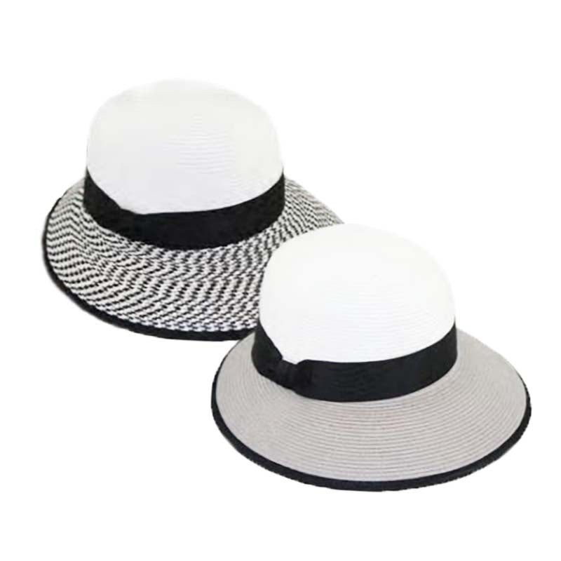 Two Tone Small Brim Facesaver Hat - Jeanne Simmons Hats Facesaver Hat Jeanne Simmons    