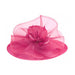 Sinamay Dress Hat with Large Mesh Flower Accent - Something Special Dress Hat Something Special Hat UQ6503 Hot PInk  