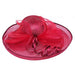 Sinamay and Crinoline Dress Hat with Satin Loop Accent Dress Hat Something Special Hat uq6609CB Cranberry  
