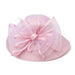 Braid Dress Hat with Trimmed Mesh Accent - Something Special Collection Dress Hat Something Special Hat uq6816lp Light Pink  