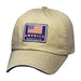 DPC Unstructured Twill Cap with USA Flag Cap Dorfman Hat Co. USA31KN Khaki/Navy  