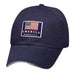 DPC Unstructured Twill Cap with USA Flag Cap Dorfman Hat Co. USA31NP Navy/Putty  
