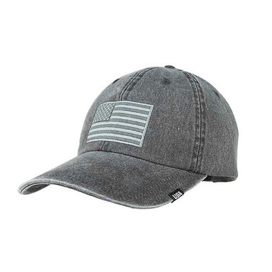 USA Flag Garment Washed Twill Cap with Brass Buckle Closure, Cap - SetarTrading Hats 