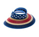 US Flag Petite Roll Up Visor Hat - Boardwalk Style Hats, Visor Cap - SetarTrading Hats 