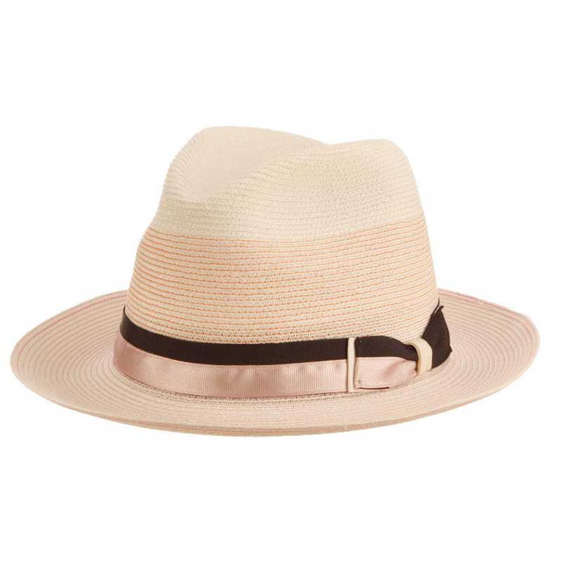 Unbridled Fine Braid Hemp Fedora Hat - Biltmore Hats Fedora Hat Biltmore Hats KDM1 Pink Medium 