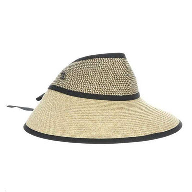 Unique Sun Visor Hat with Long Bow - Callanan Hats Visor Cap Callanan Hats CR373 Natural M/L (58 cm) 