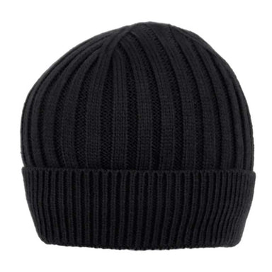 Unisex Sherpa Fleece Lined Knit Black Beanie - Angela & William Beanie Epoch Hats    