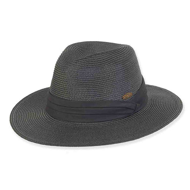 Unisex Water Repellent Straw Safari Hat - Tidal Tom™ Safari Hat Tidal Tom HTT1047BML Black M/L (57-59 cm)