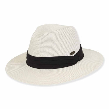 Unisex Water Repellent Straw Safari Hat - Tidal Tom™ Safari Hat Tidal Tom HTT1047A M/L Ivory M/L (57-59 cm) 