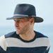 Safari Hat with Two Tone Inline Band - Scala Collection Hats Safari Hat Scala Hats MS398OSnvM Navy S/M (56-57 cm) 