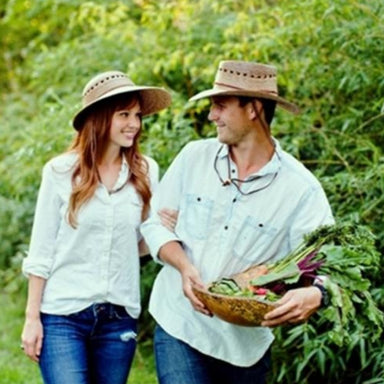 Vented Gardener Unisex Burnt Palm Leaf Safari Hat up to 2XL - Tula Hats, Safari Hat - SetarTrading Hats 