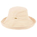 Up Turned Brim Cotton Sun Hat - Angela & Williams Hats Kettle Brim Hat Epoch Hats CL1801-BG Beige Large (59 cm) Twill Weave Cotton