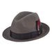 Uptown Structured Wool Felt Fedora Hat - Scala Hats Fedora Hat Scala Hats WF529-GREY2 Grey Medium (22.25") 