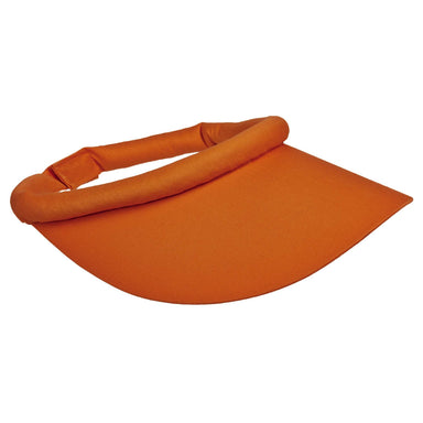 Cotton Sun Visor with Rolled Band Visor Cap Dorfman Hat Co. WSv226OR Orange  