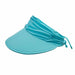 Lycra Swimsuit Sun Visors in Fashion Colors - Tropical Trends Visor Cap Dorfman Hat Co. v236AQ Aqua M/L (57-59 cm) 