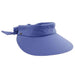 Large Round Linen Sun Visor with Bow - Scala Hats Visor Cap Scala Hats    
