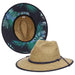 Vane Rush Straw Safari Hat with Chin Cord - Dorfman Pacific Hats Safari Hat Dorfman Hat Co. MS471 Natural S/M (56-57 cm) 