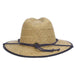 Vane Rush Straw Safari Hat with Chin Cord - Dorfman Pacific Hats Safari Hat Dorfman Hat Co.    