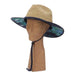 Vane Rush Straw Safari Hat with Chin Cord - Dorfman Pacific Hats Safari Hat Dorfman Hat Co.    