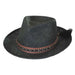 Venice Handmade Bao Straw Fedora Hat - Brooklyn Hat Co Fedora Hat Brooklyn Hat BKN1569-BLK Black Medium (22 3/8") 
