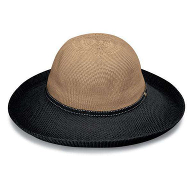 Victoria Two Toned Golf Hat - Wallaroo Hats Kettle Brim Hat Wallaroo Hats VICTWO-20-CB Camel/Black M/L (58 cm) 