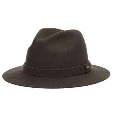 Victoria Raw Edge Safari Felt Hat - Scala Hats Safari Hat Scala Hats WF512 Olive Medium (22.5") 