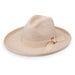 Vivian Up Brim Safari Hat with Golf Marker - Carkella Hats Safari Hat Wallaroo Hats VIVM-WBG White/Beige M/L (58 cm) 
