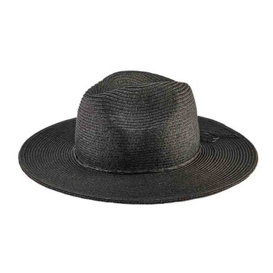 Water Repellent Black Straw Safari Hat - San Diego Hat, Safari Hat - SetarTrading Hats 