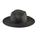 Water Repellent Black Straw Safari Hat - San Diego Hat Safari Hat San Diego Hat Company UBF11190SBLK Black M/L (58 cm) 