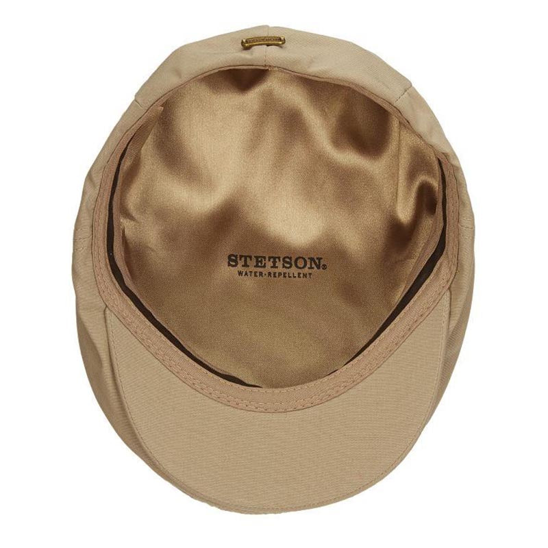 Water Repellent Cotton Blend Rain Flat Cap up to 2XL - Stetson Hat
