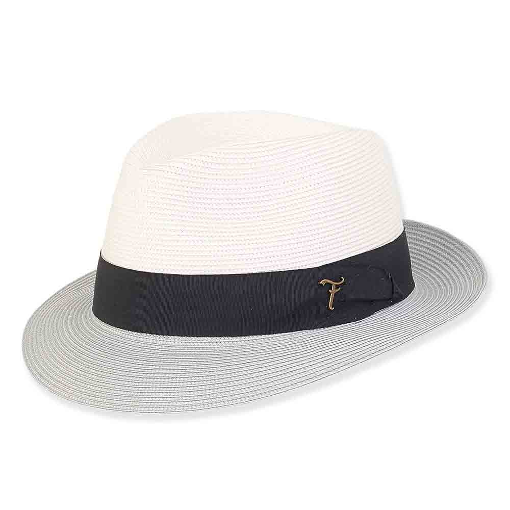 Water Repellent Wide Brim Summer Fedora - Tidal Tom™ Hat Fedora Hat Tidal Tom HTT1037B-ML Grey M/L (57-59 cm) 