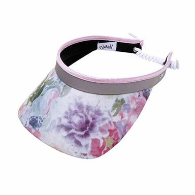 Watercolor Golf Sun Visor with Coil Lace by GloveIt Visor Cap GloveIt V267 Pink  