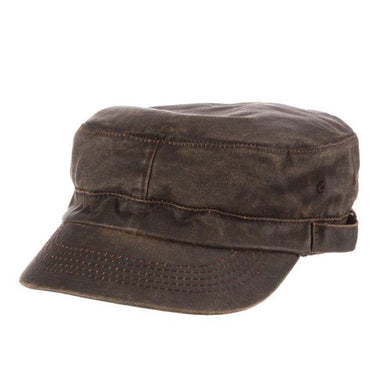 Weathered Cotton Cadet Cap - DPC Outdoor Hat Cap Dorfman Hat Co. MC169-SM Brown Small/Medium