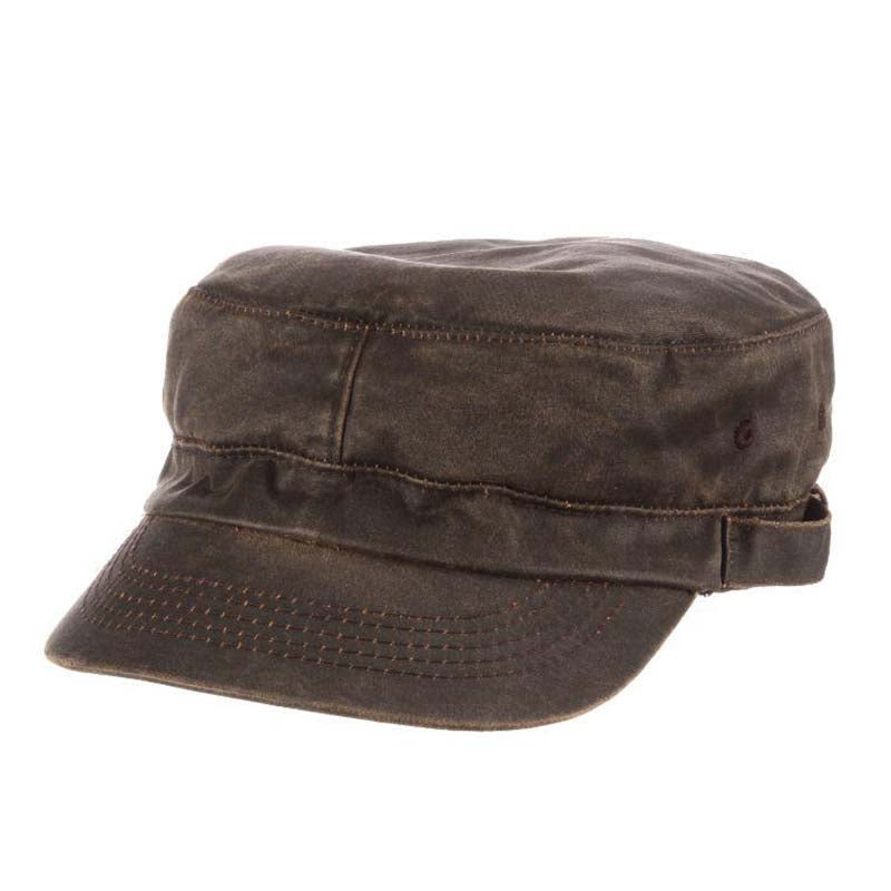 Weathered Cotton Cadet Cap - DPC Outdoor Hat Cap Dorfman Hat Co. MC169-SM Brown Small/Medium