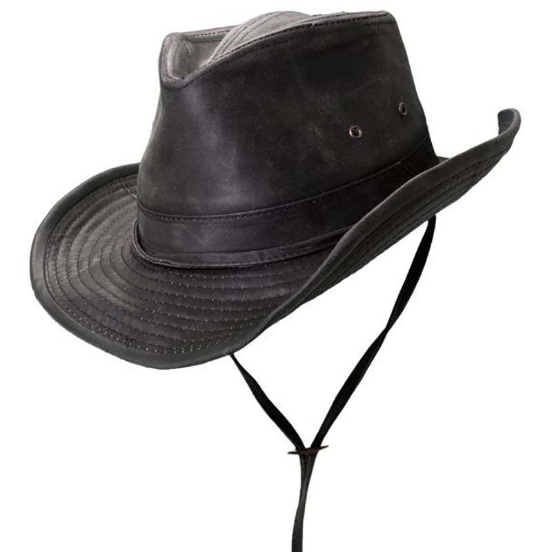 Weathered Cotton Outback Hat, Small to 3XL Size - DPC Headwear Safari Hat Dorfman Hat Co. MC127BKM Black Medium (57 cm) 